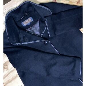 Pendleton Jacket Womens 6 Pea‎ Coat Lambswool Lined Single Breasted Black
